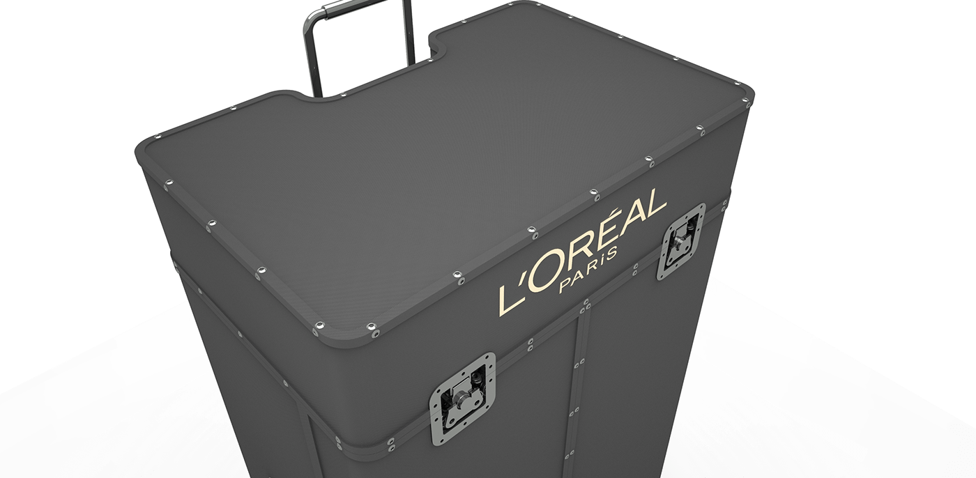 Loreal l'oreal portable concept identity Brand Design Graphic Designer hardcase 3D