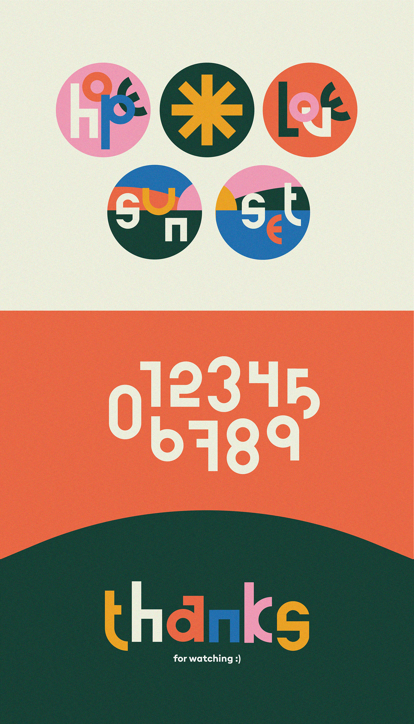 colors font geometric lettering Logotype minimal modern poster type typo