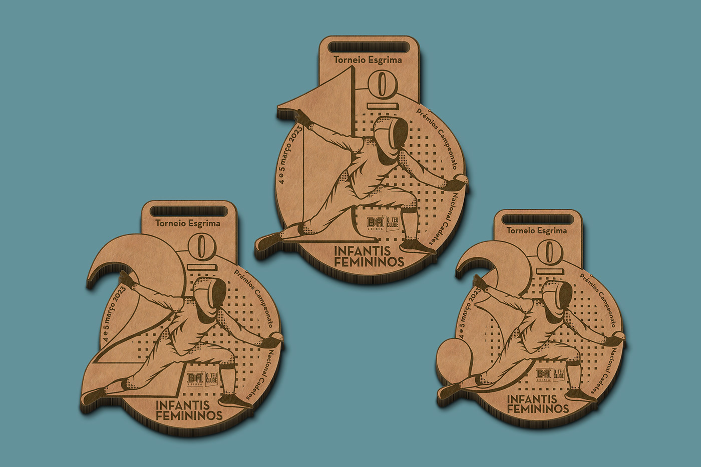 design design gráfico fencing ilustration Medal Design medals sport wood