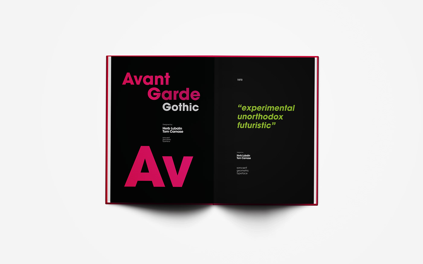a5 booklet avant garde typography  