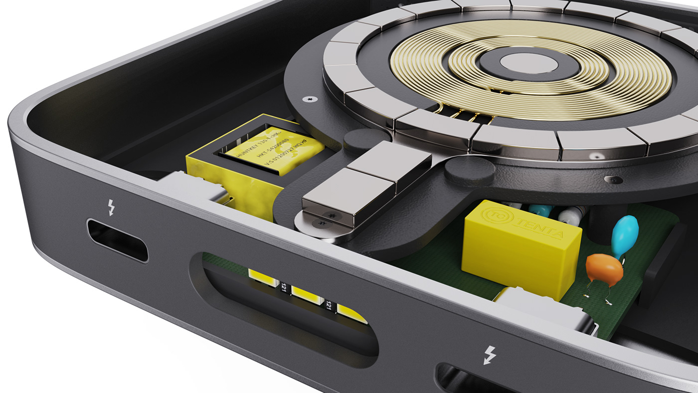 apple charger cnc industrial design  magnet MagSafe product design  UI/UX user interface yanko design