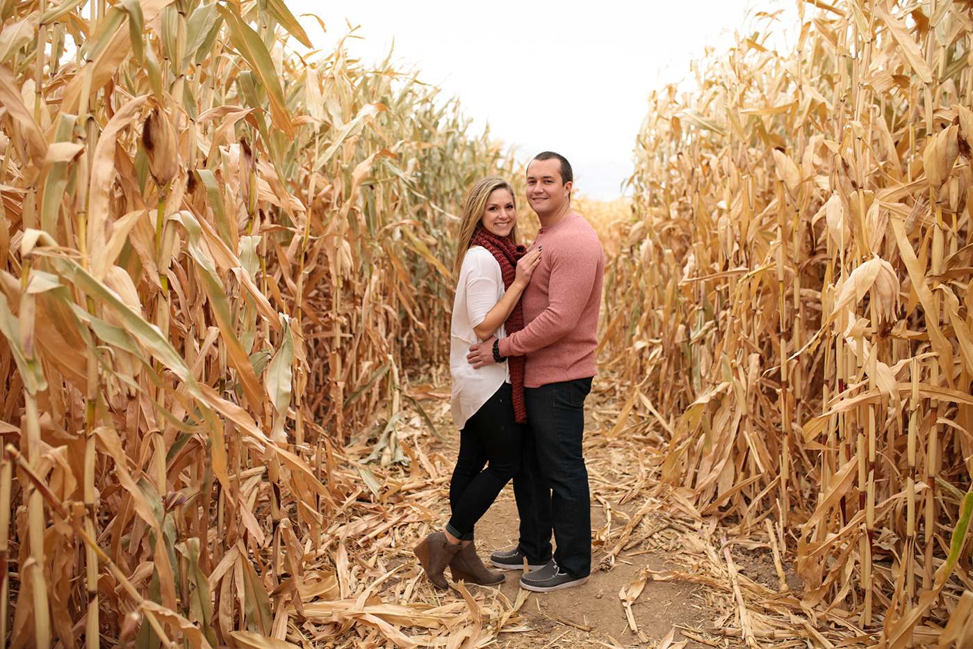 corn maze couples anniversary portrait Love autumn pumpkins Fall the farmstead idahome