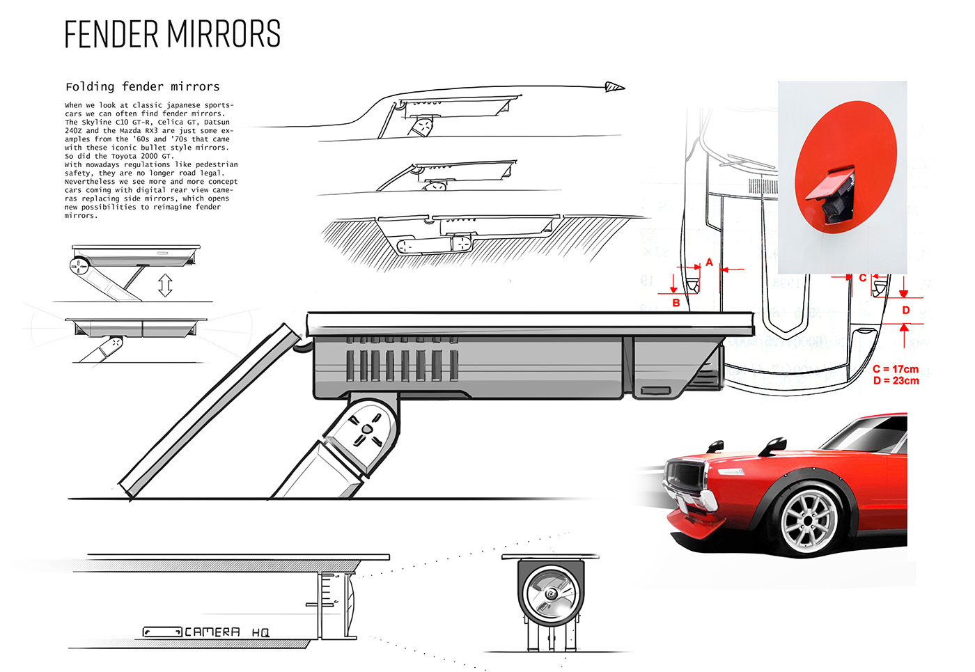 toyota Transportation Design cardesign Automotive design sportscars photoshop japan autodesk maya 2000gt redesign
