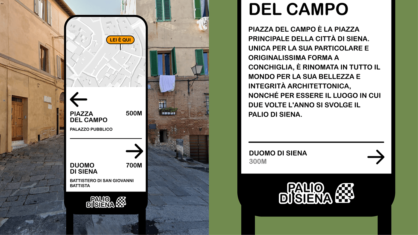 palio Italy identity design posters horses siena colorblock