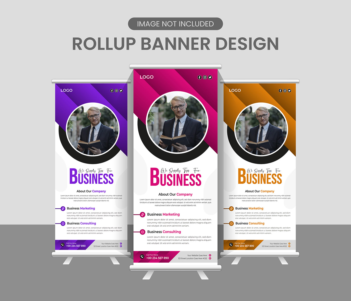 rollup banner rack card DL flyer business corporate stand banner  Pull Up X Banner Advertising 