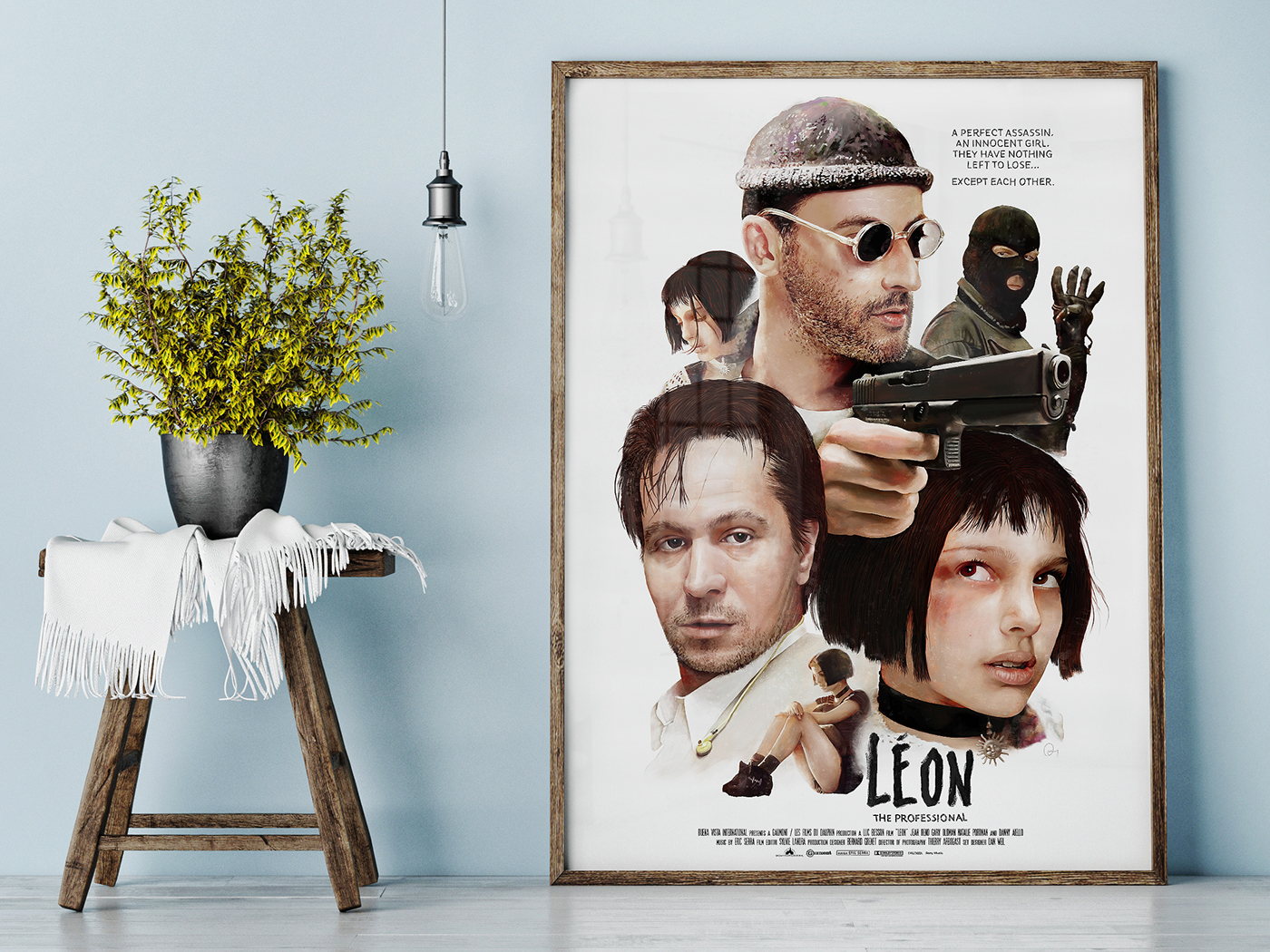 Film poster artwork illustration for luc Besson film movie poster illustration faces.