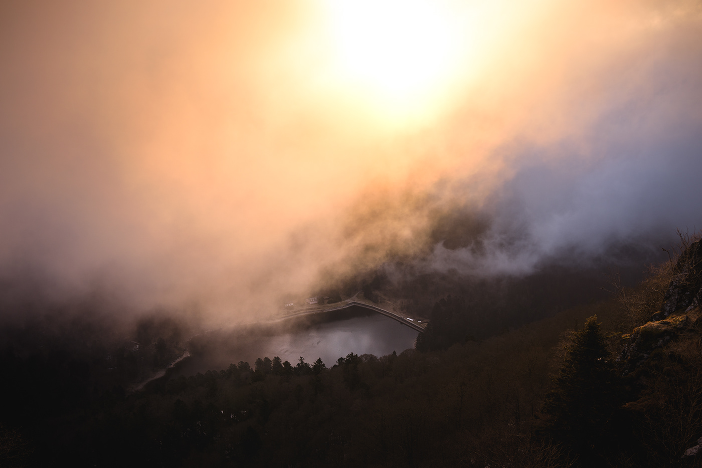 fog france Landscape montain Nature Photography  spring Sunrise Vosges winter