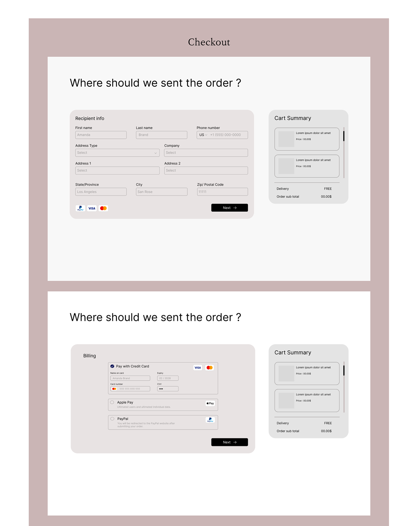 Online shop online store Website Web Design  UI/UX Figma presentation presentation design graphic brand identity