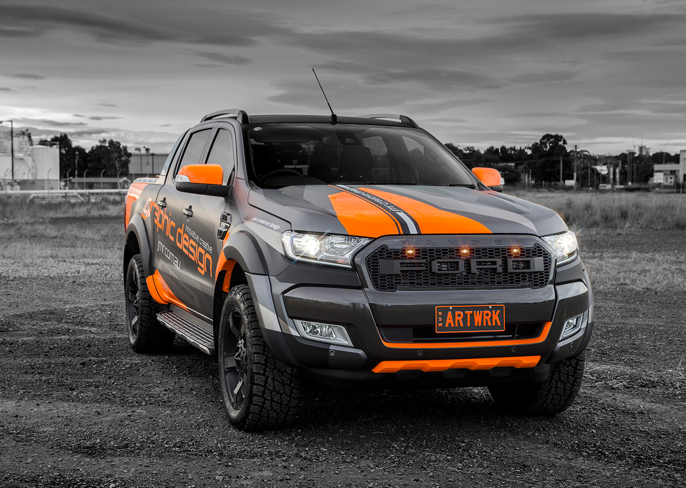 Ford Ranger Custom vehicle graphics wildtrak Vehicle Wrap vehicle photograpgy