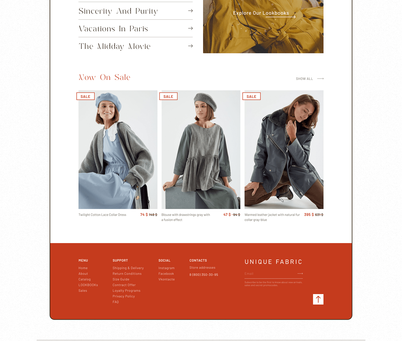concept e-commerce landing page Minimalism online store store ui design UI/UX Web Design  Website