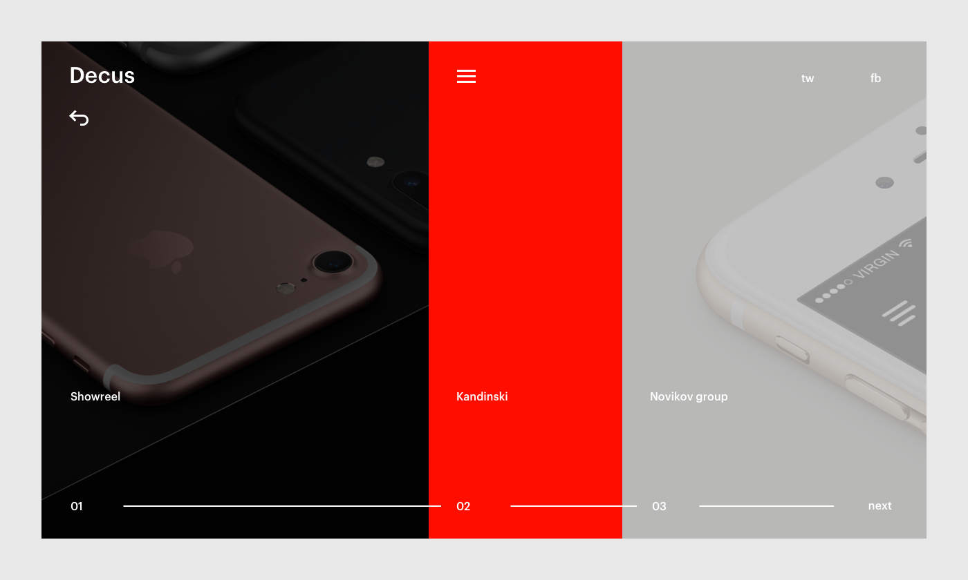 UI ux concept Webdesign minimal ArtDirection inspiration portfolio studio