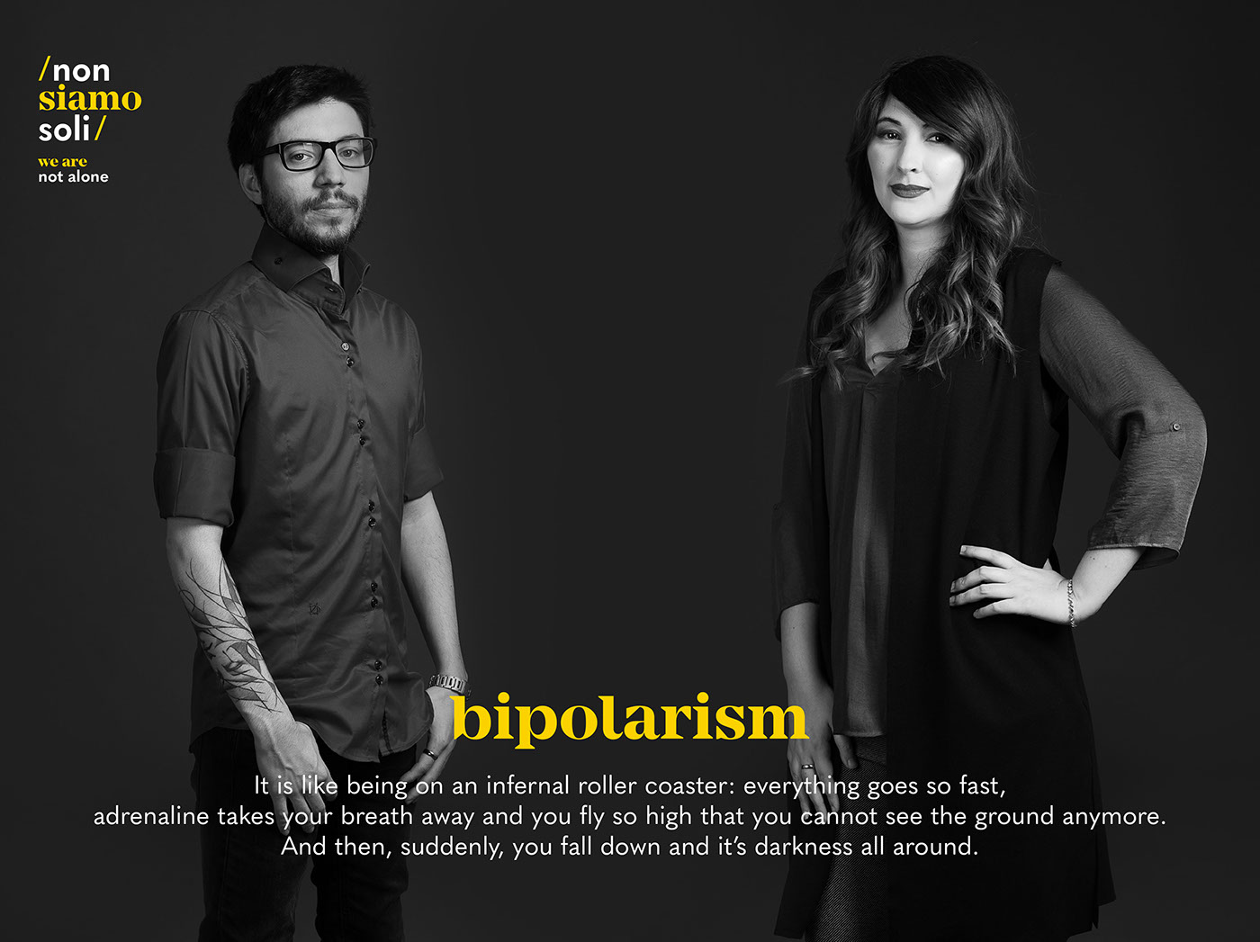 mental health mental illness Advertising  bipolar disorder anorexia NON SIAMO SOLI bipolarism