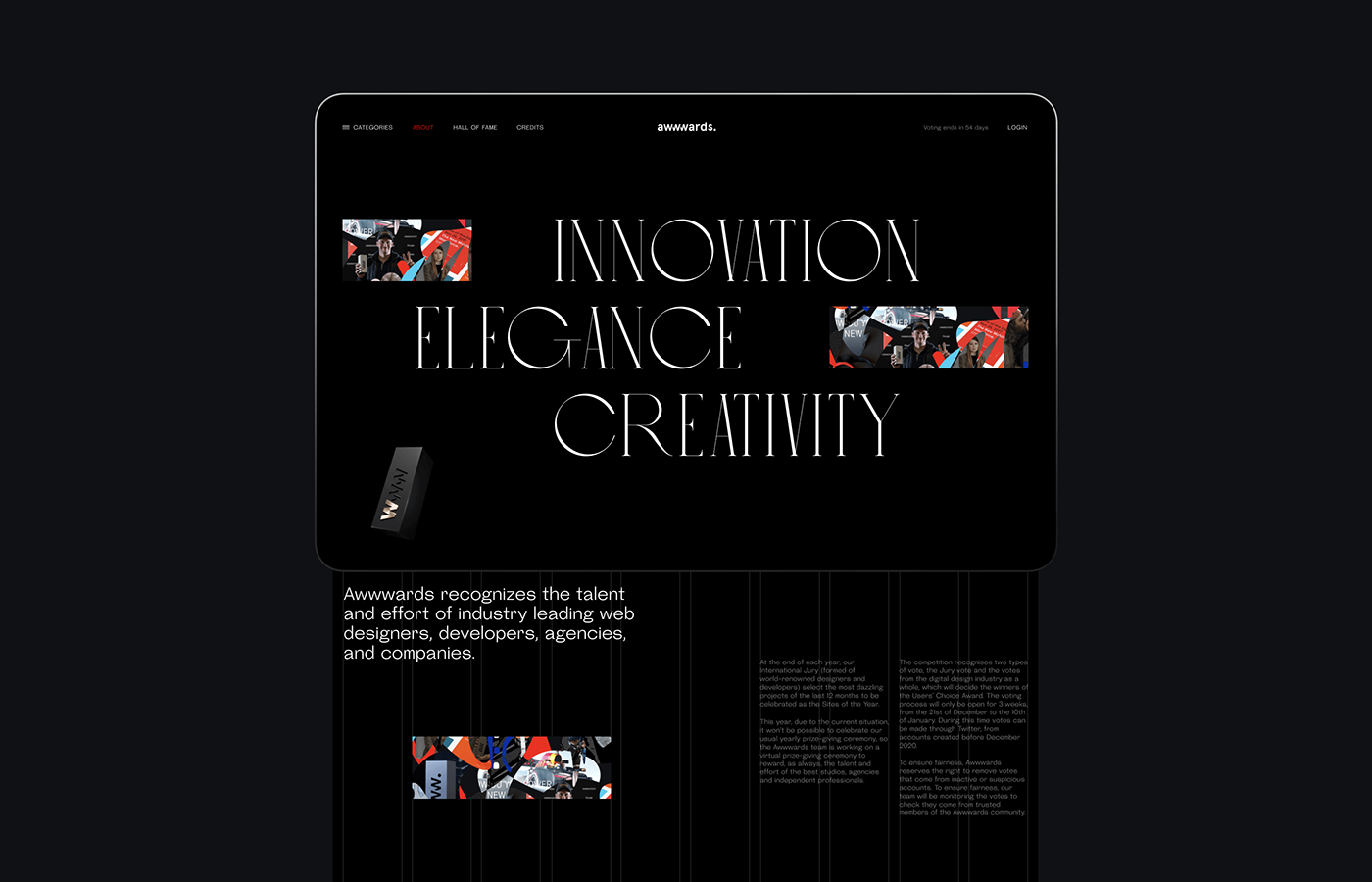 Awards digital interaction motion Patterns typography   UI ux Web Design  Website