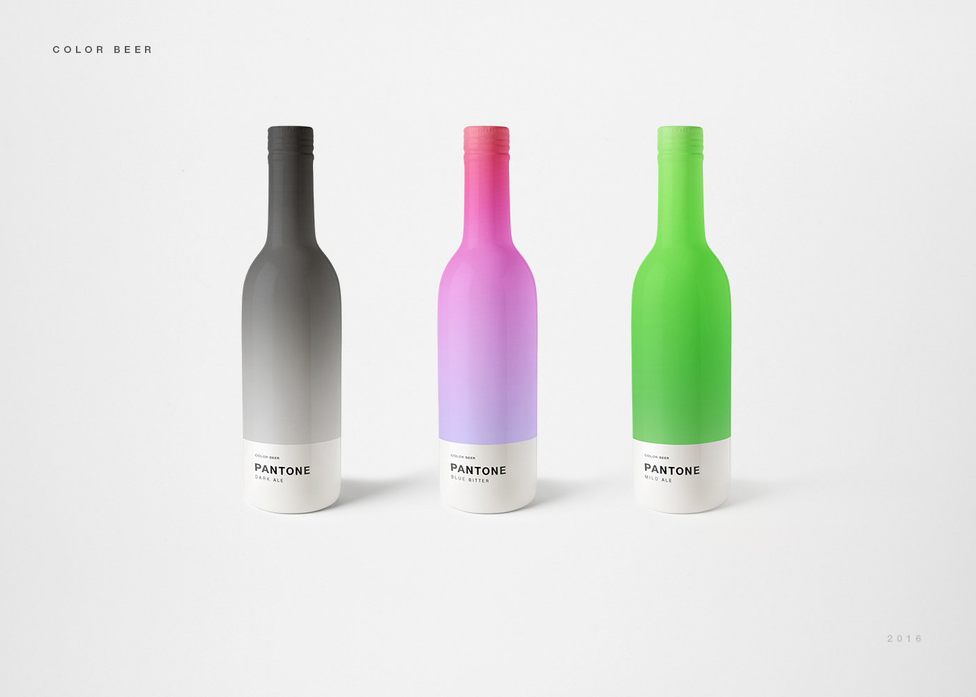 beer bottle concept gradient Minimalism animation  pantone