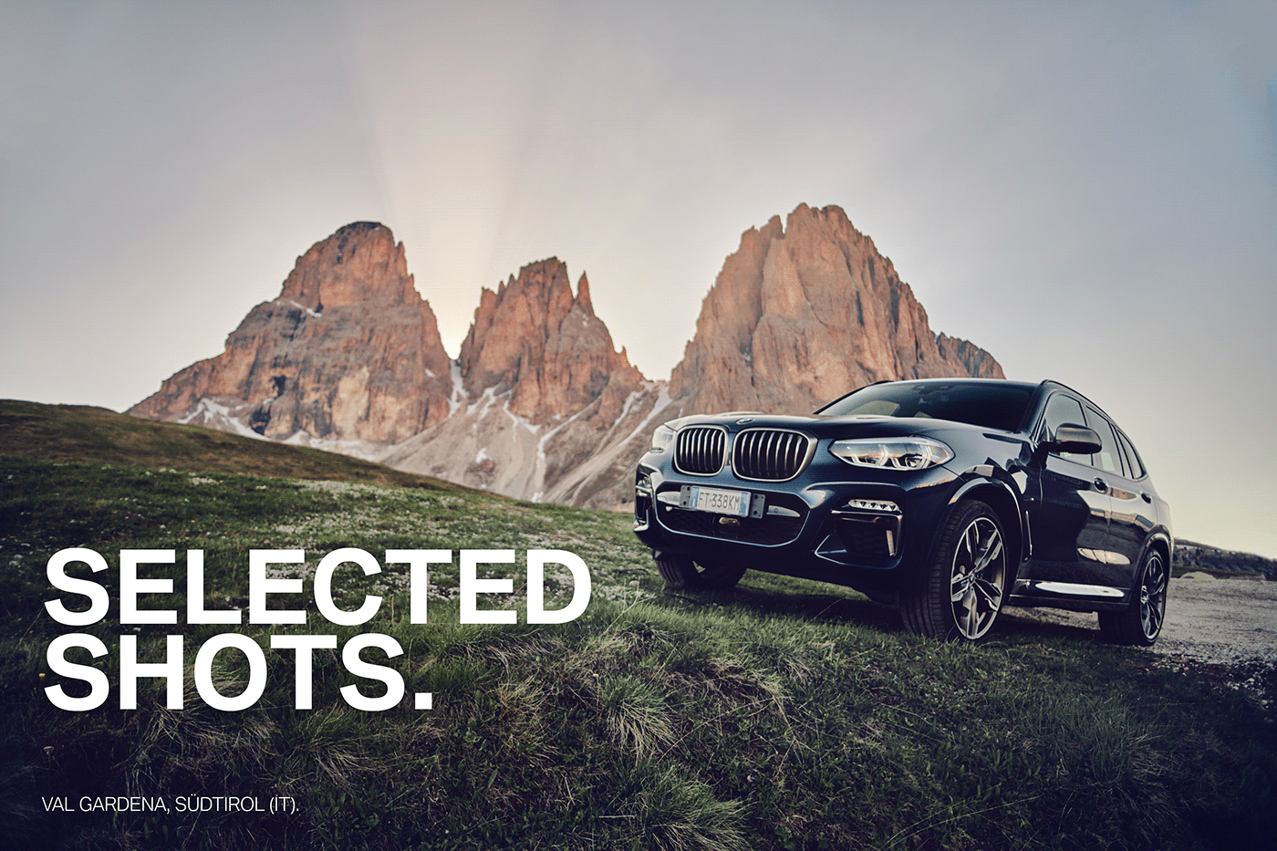 BMW Auto automotive   Photography  Advertising  Italy dolomites BMWX3 car agency