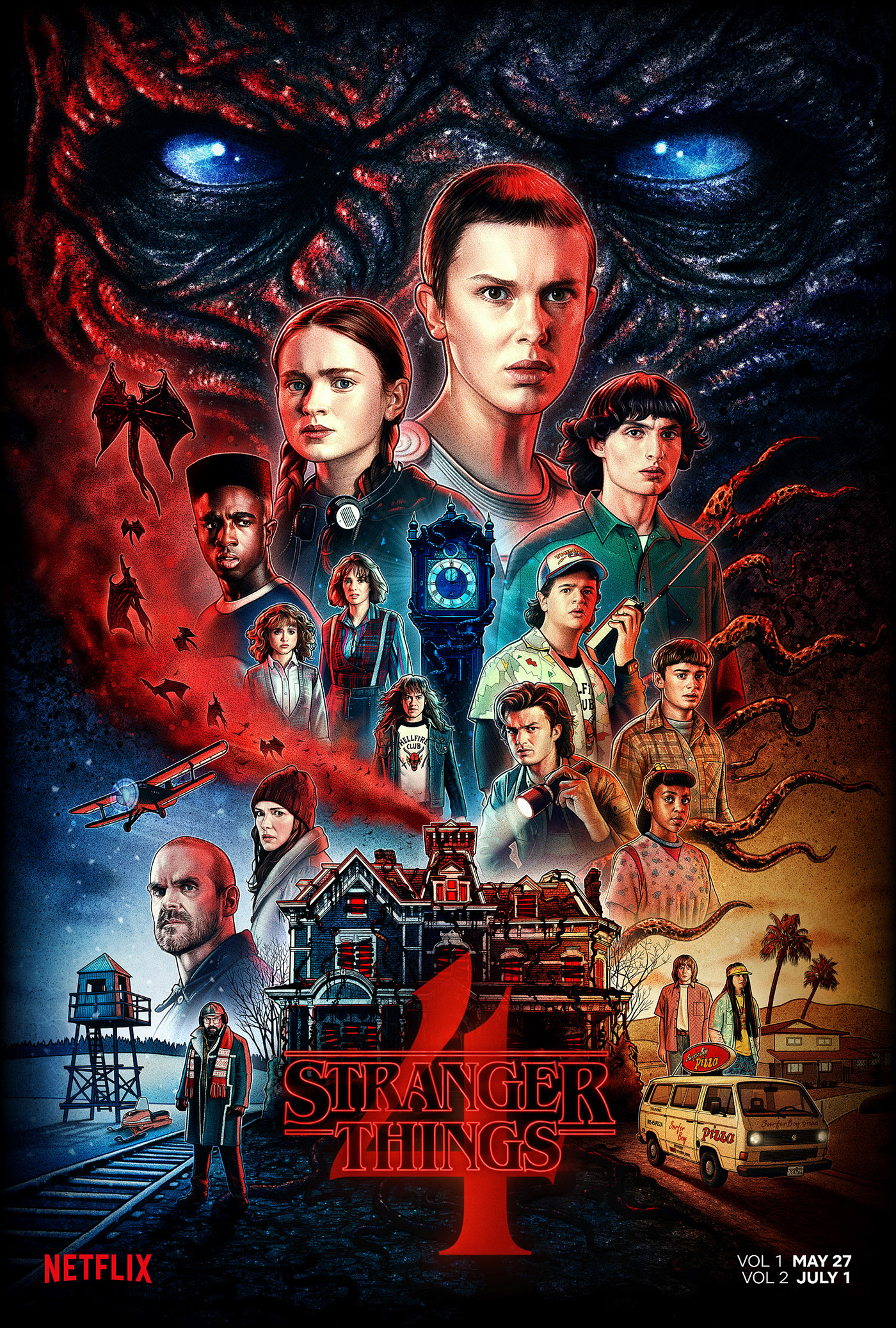 Advertising  key art movie poster poster Poster Design Stranger Things Stranger Things 4