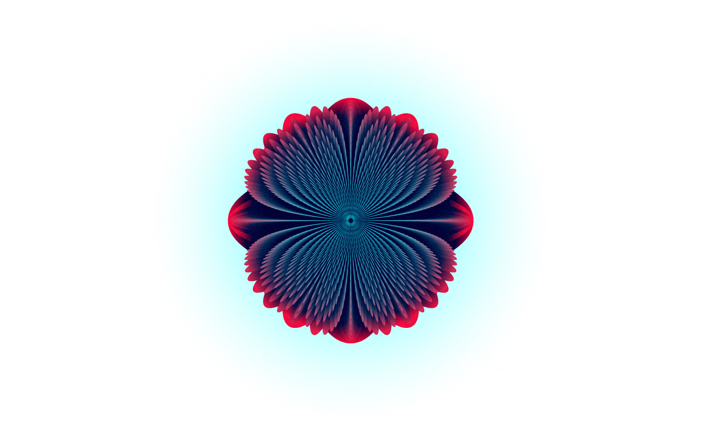 Space Flowers vector blend neon color lettering