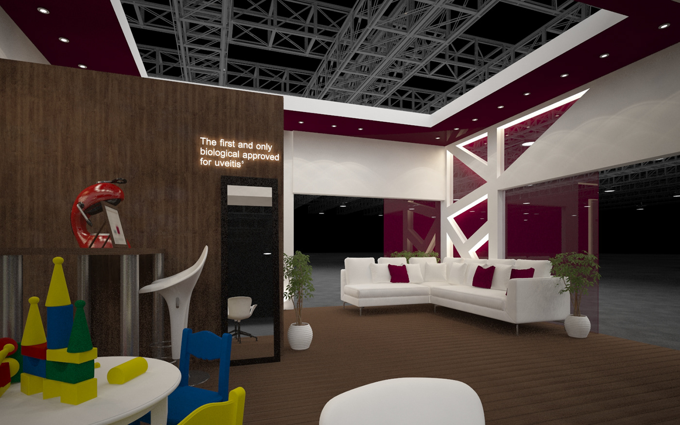 3ds max visualization Render vray booth