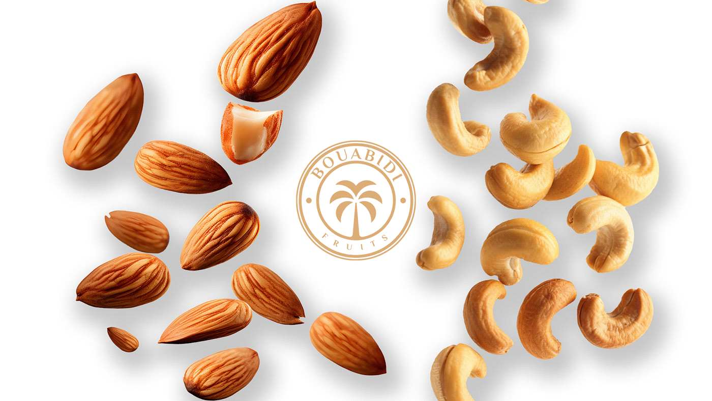nuts packaging design nuts packaging almond dates packaging Food  Graphic Designer branding  brand identity marketing  