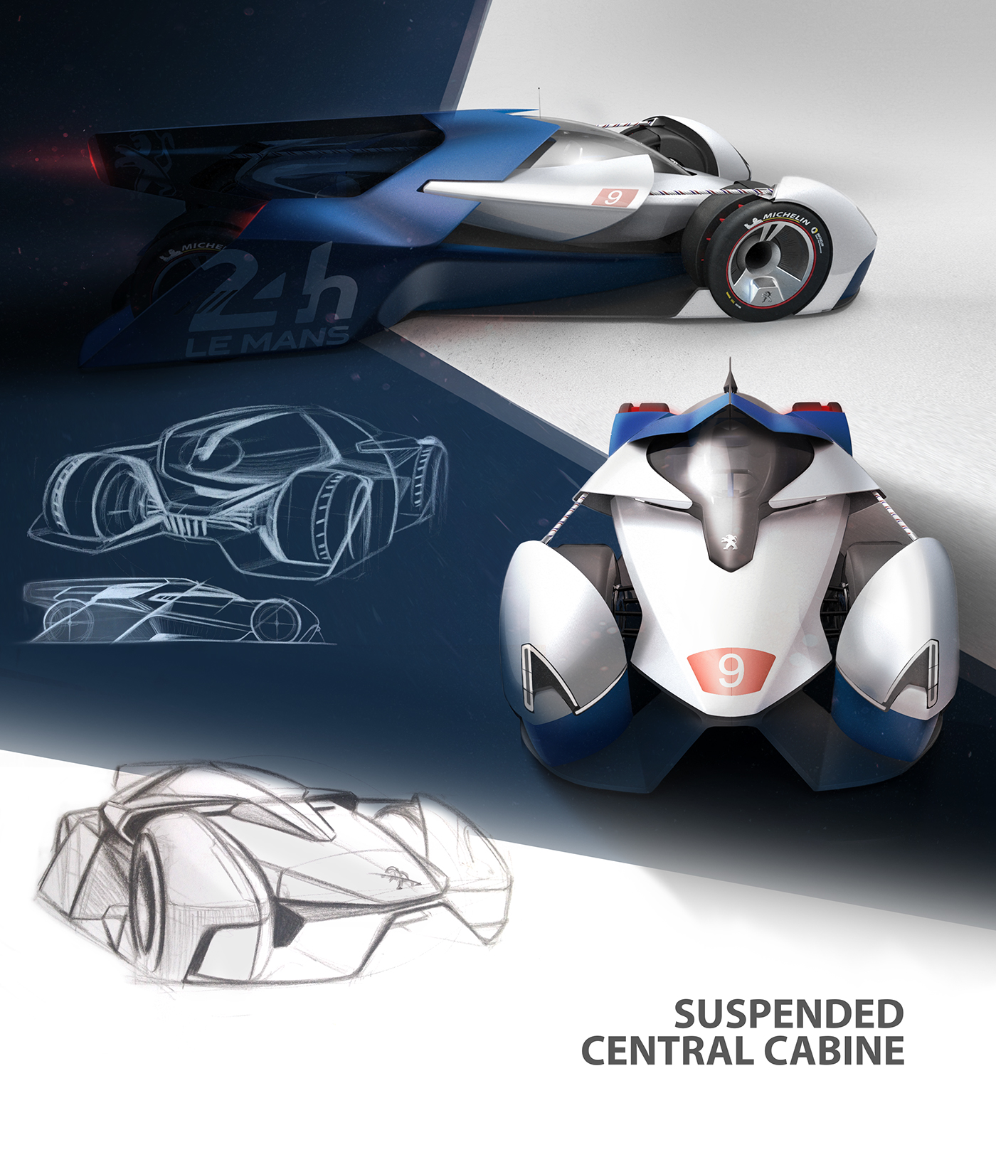 LeMans 24h michelin contest PEUGEOT concept car automotive  
