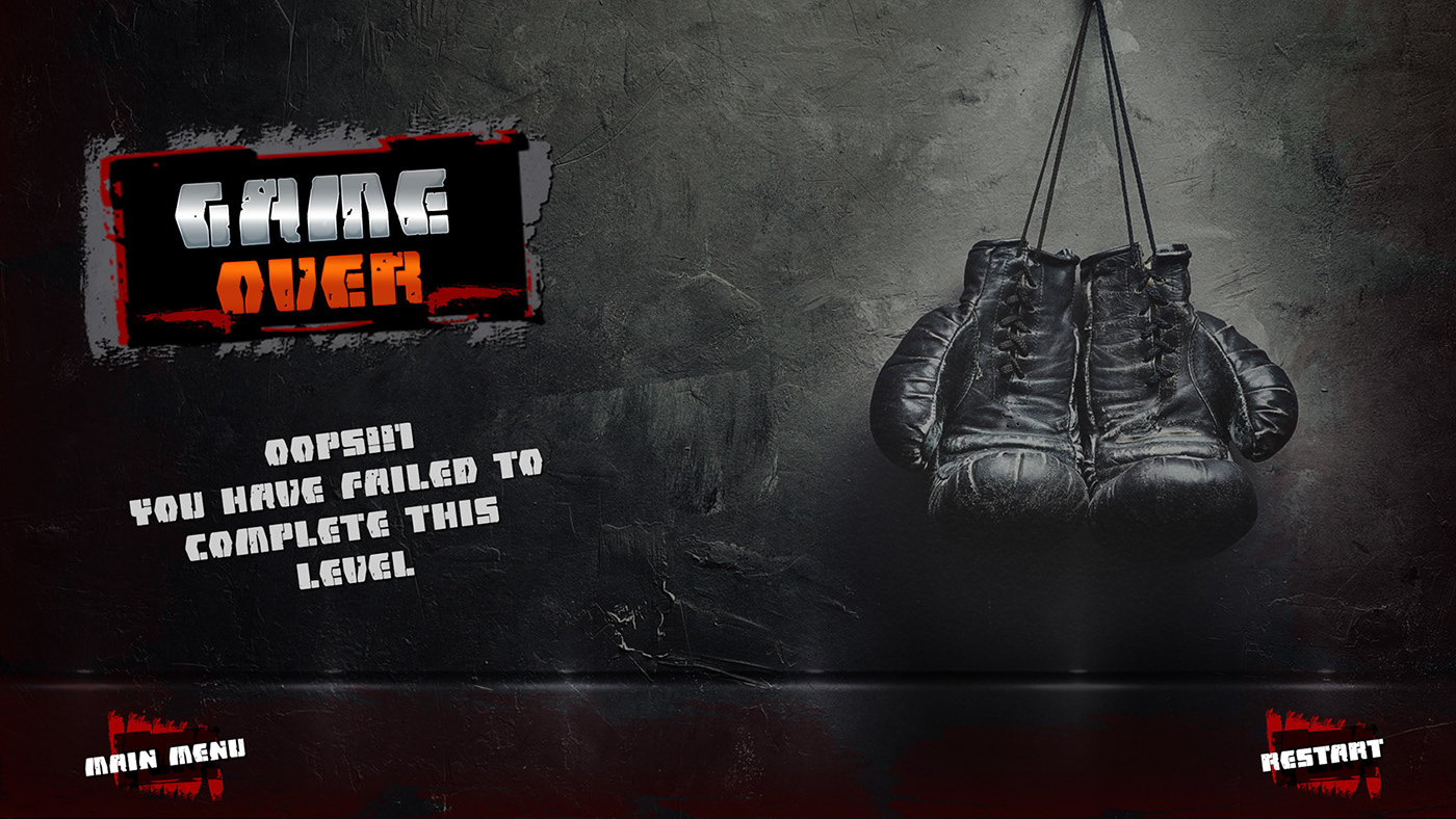 Boxing fighting game ring fight UI/UX wrestling game