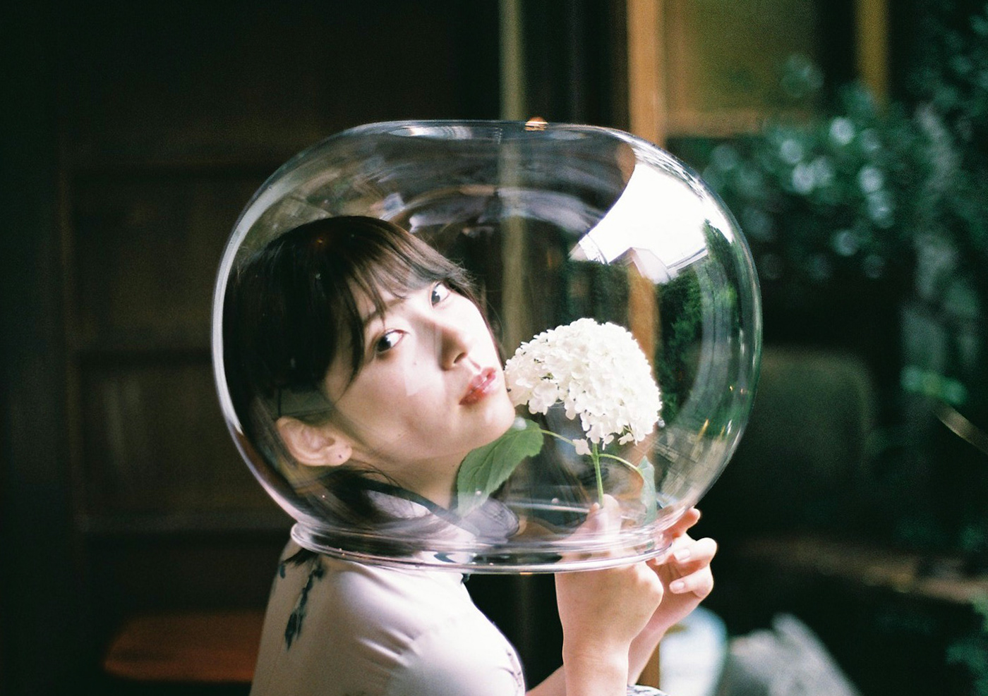 35mm cinematic FilmPhotography fujifilm portrait Scifi woman japan model room