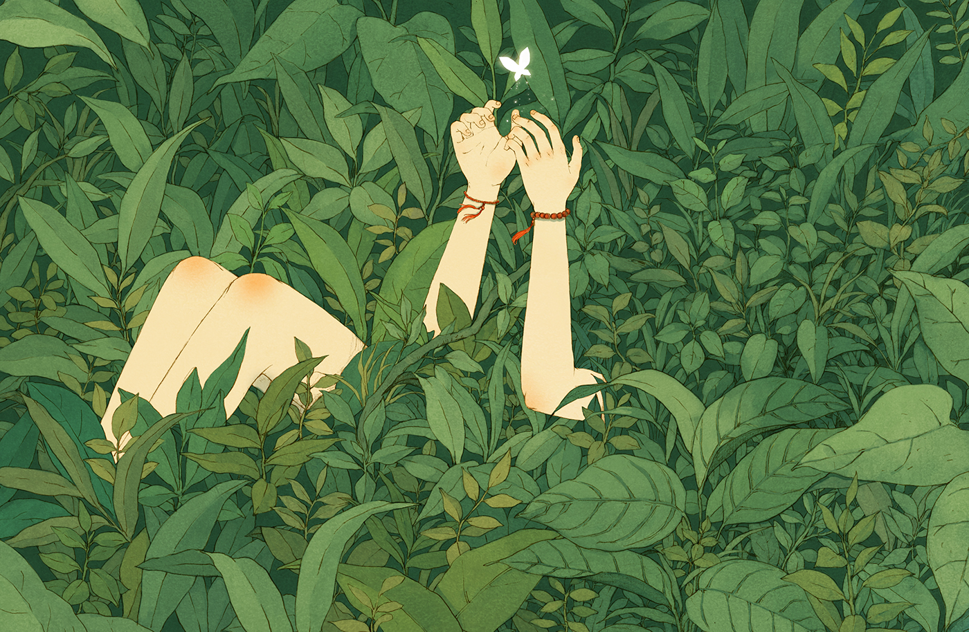 Beautiful Storybook Illustrations of People Communing with Nature by Jin Xingye