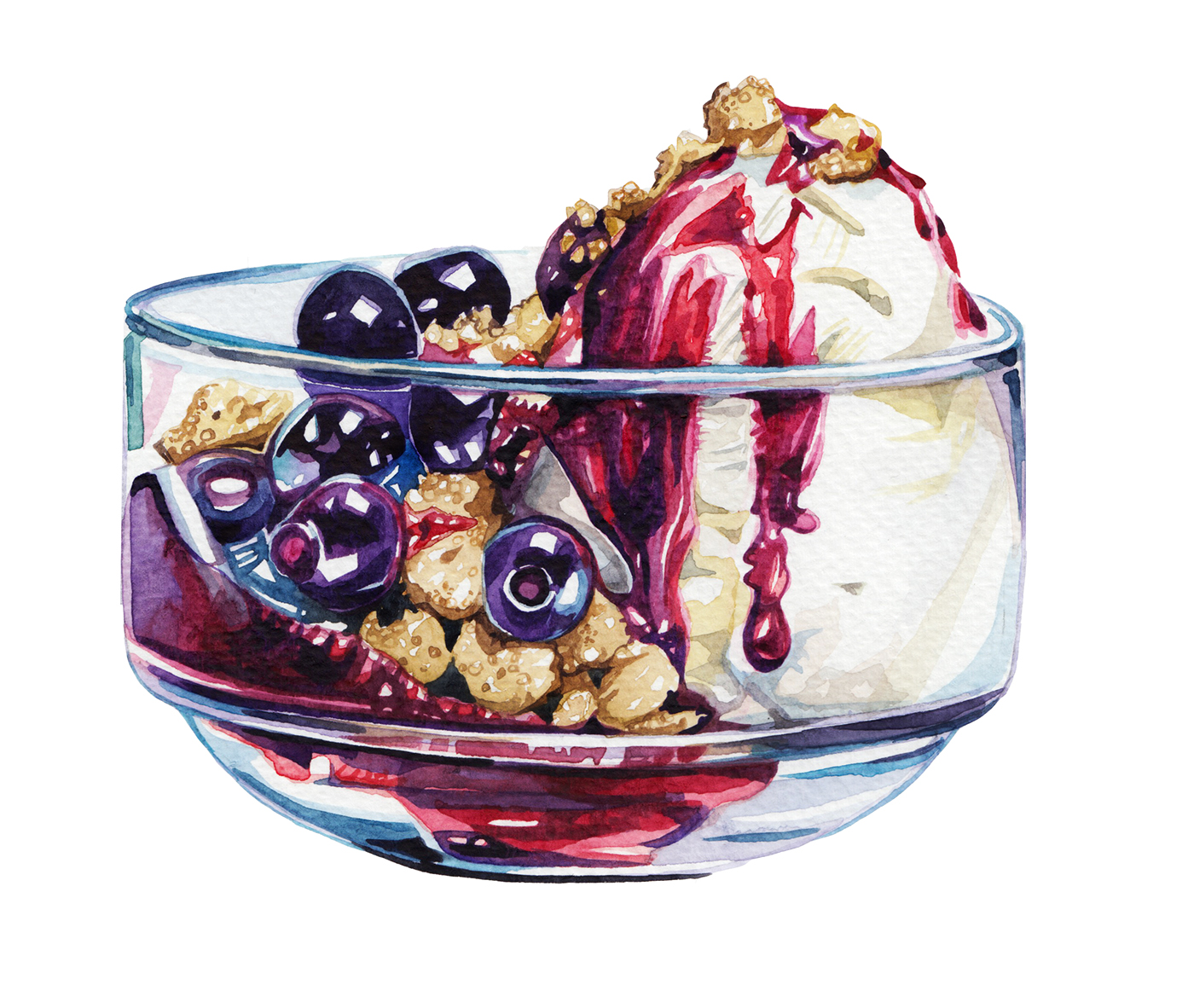 Watercolours watercolour Illustrator editorial illustrator food illustrator desserts