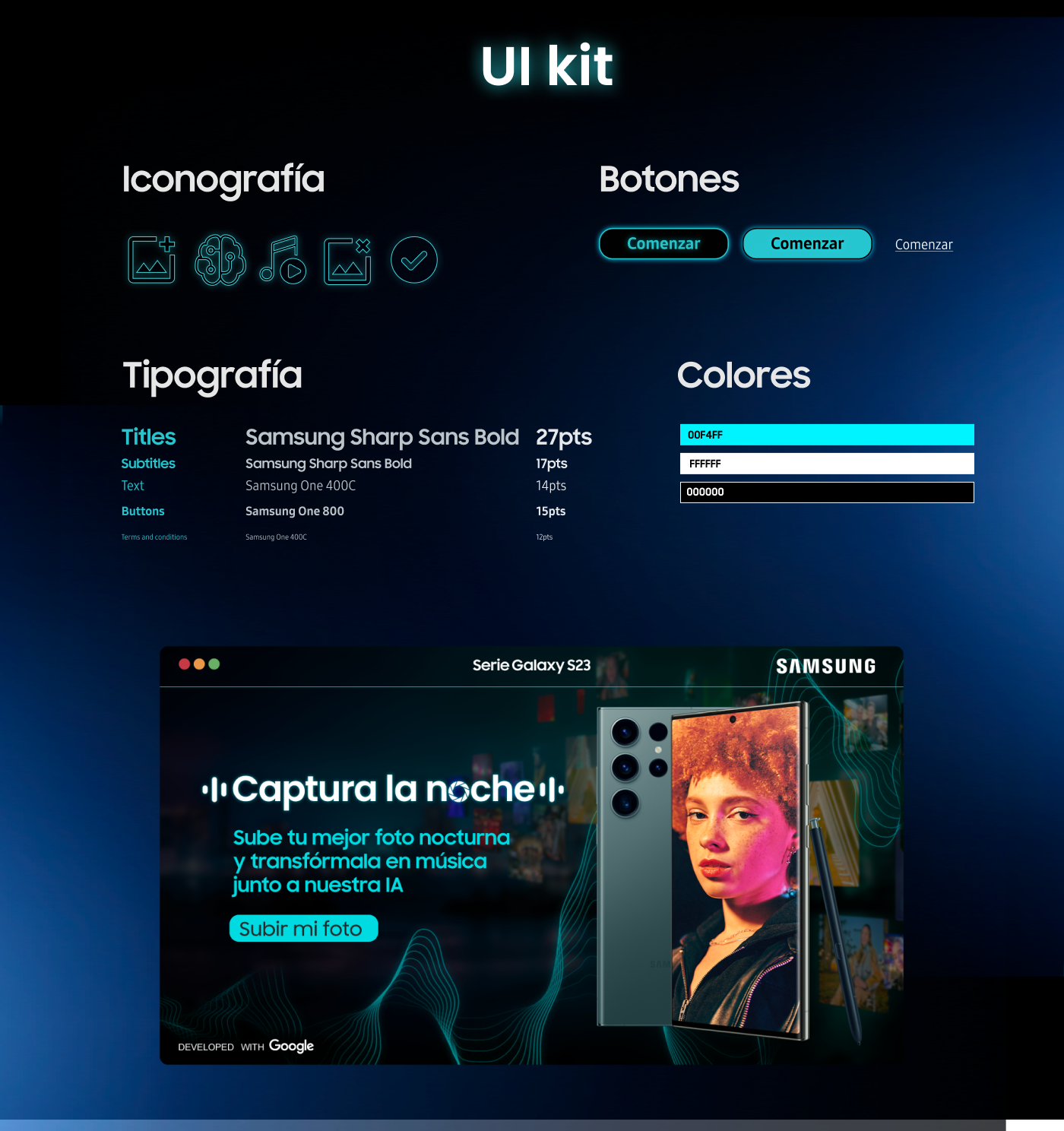 Samsung ai music ia Inteligencia Artificial Fotografia phone publicidad musica UI/UX