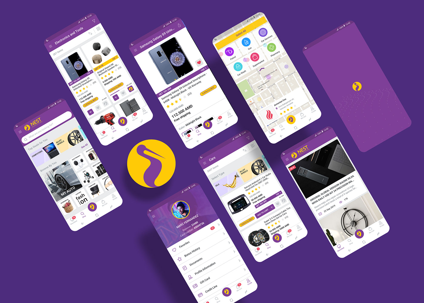 nest uxui app design uxui designer application Online shop best app iOS Android 