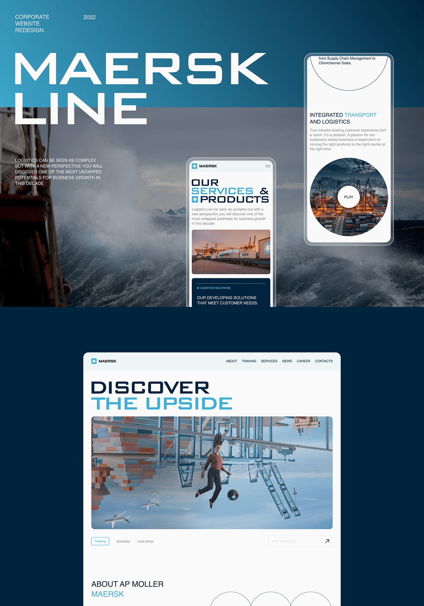 corporate website identity Maersk maersk line UI UI/UX uprock ux Website