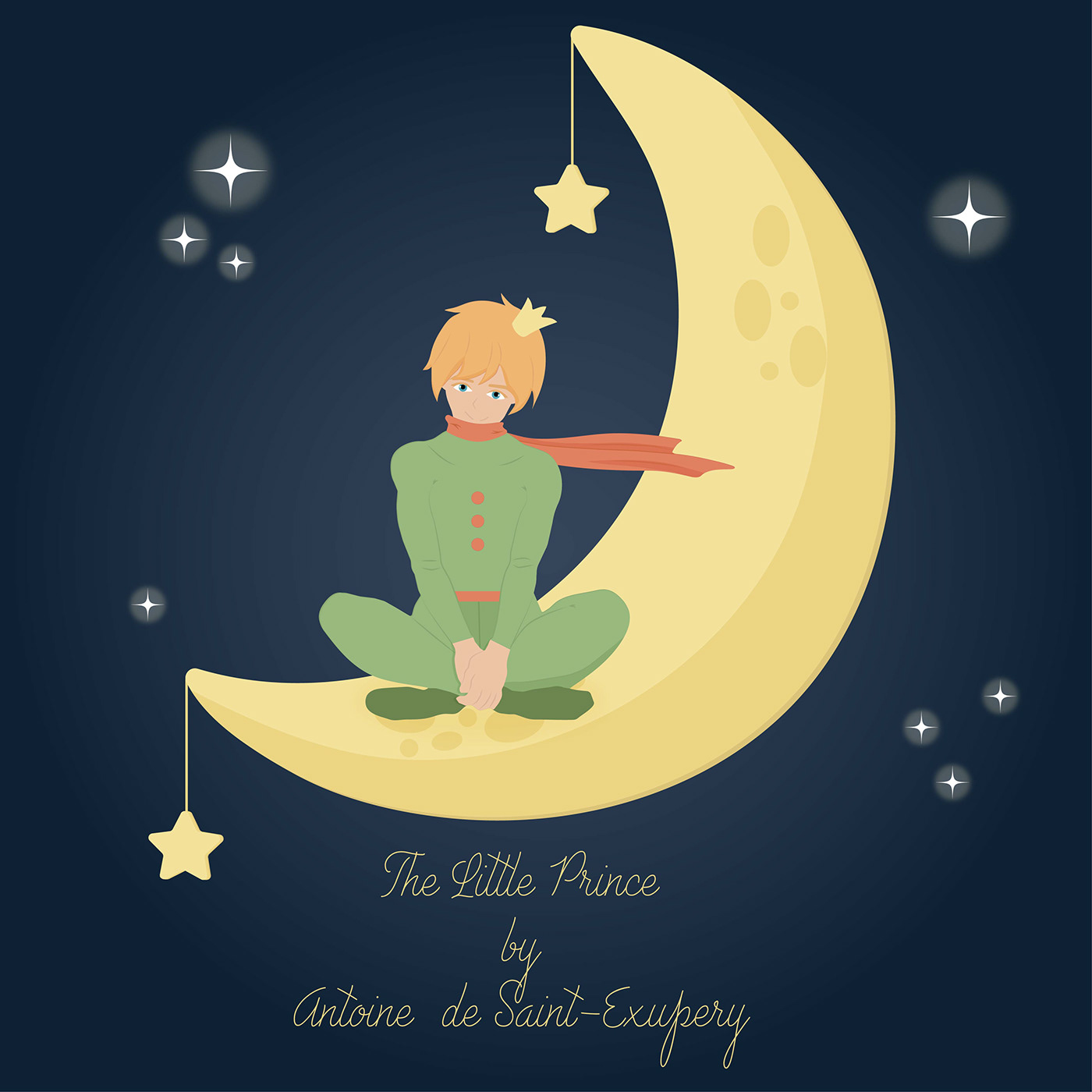 The Little Prince book cover print Graphic Designer adobe illustrator Antoine de Saint-Exupéry