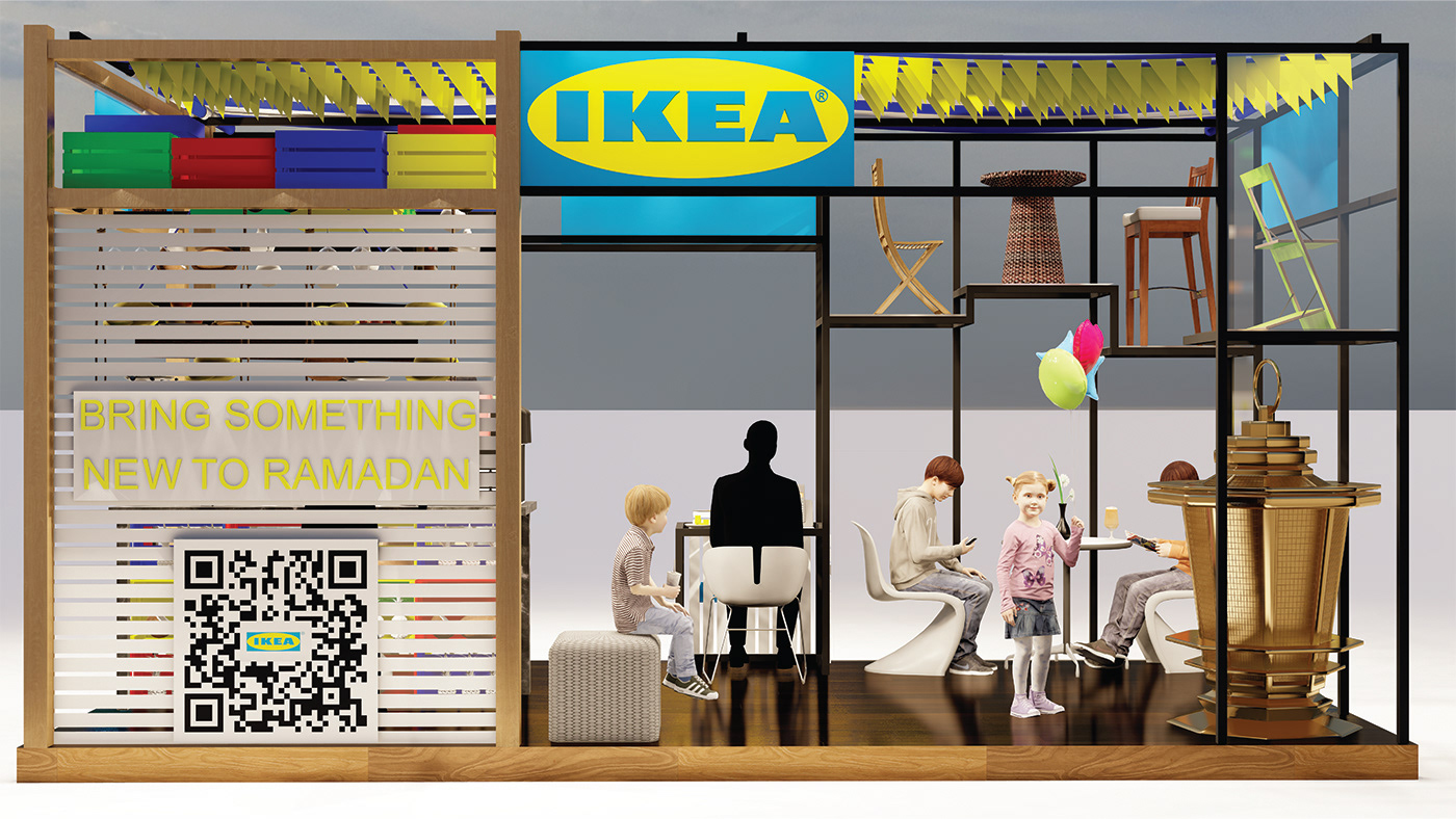 booth brand identity concept design Exhibition  ikea inspiration partition ramadan story