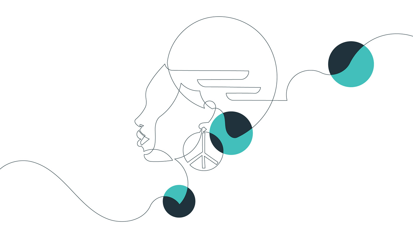 animation  art digital illustration Icon line art logo mindfulness Minimalism online learning
