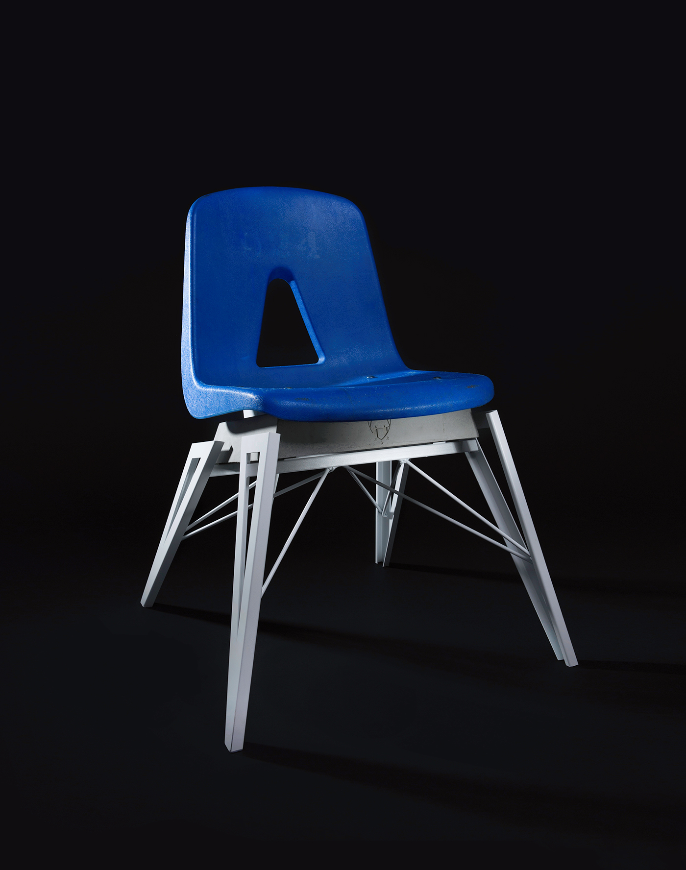 chair concrete football sports industrial metal blue Packaging product seat