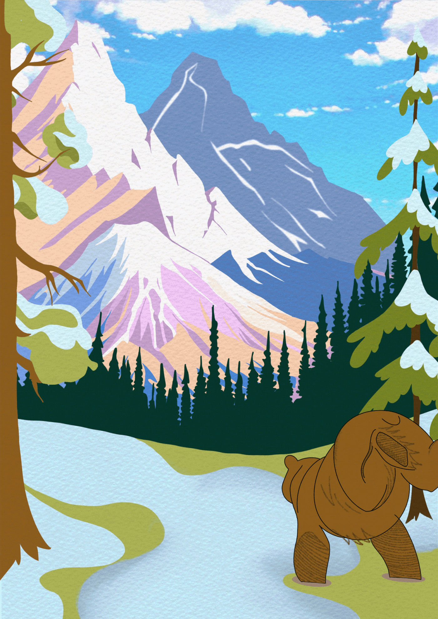 animation  bear book illustration Character design  children book forest ILLUSTRATION  mountains