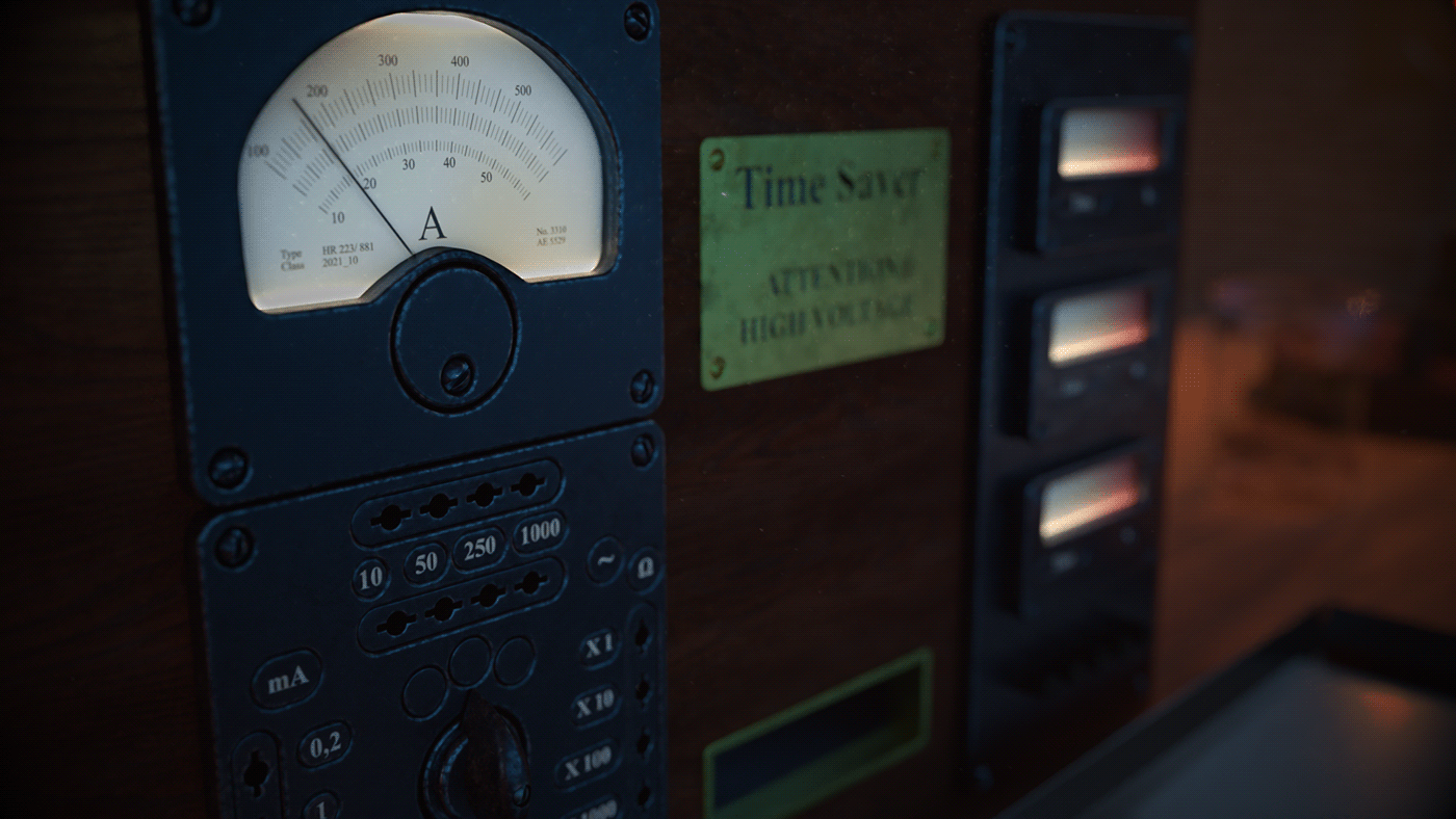 3D CGI clock laboratory Render time watch