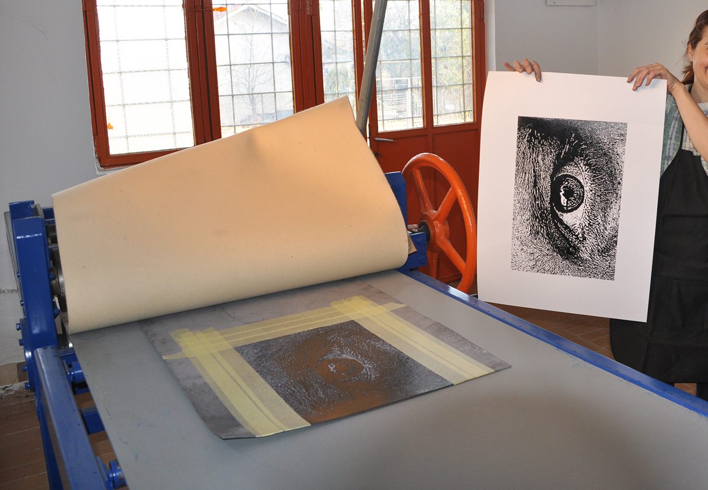graphic arts linocut printing press printmaking Printmaking process visual art