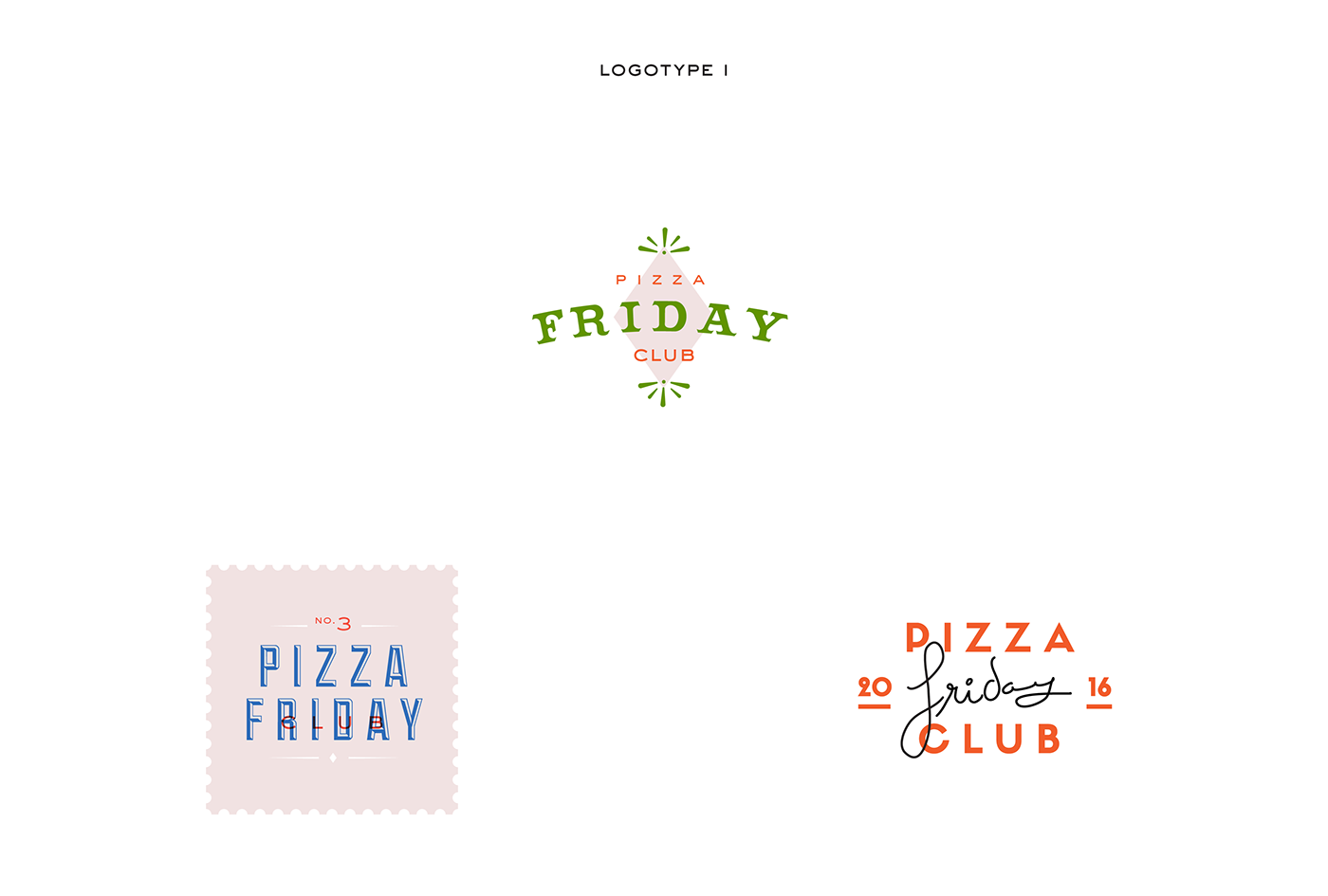 Food  club typography   Logotype logo Retro type Icon Pizza design