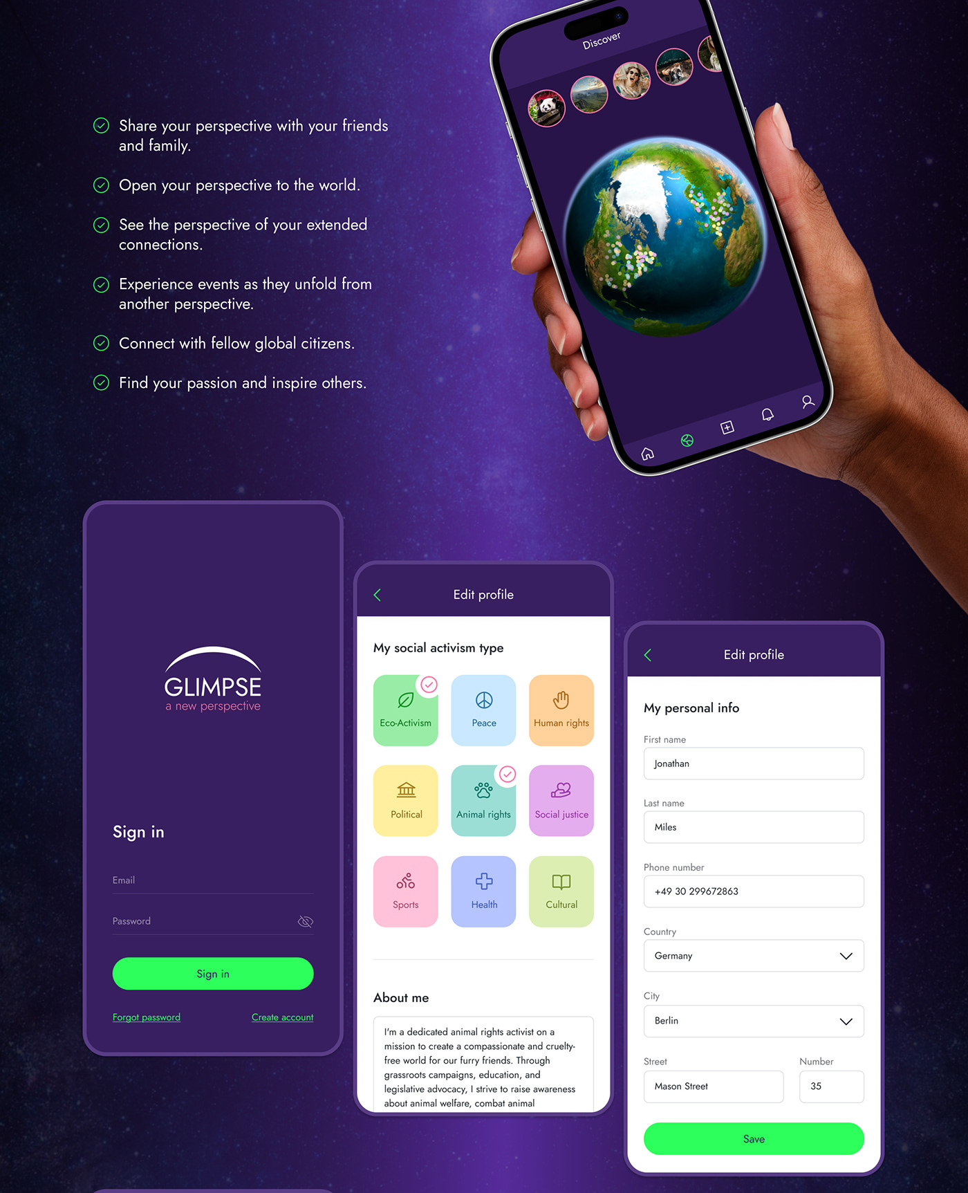 app ux UI UI/UX ui design app design design social application Mobile app