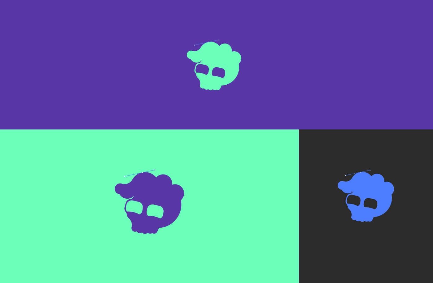 Personal logo on Purple background