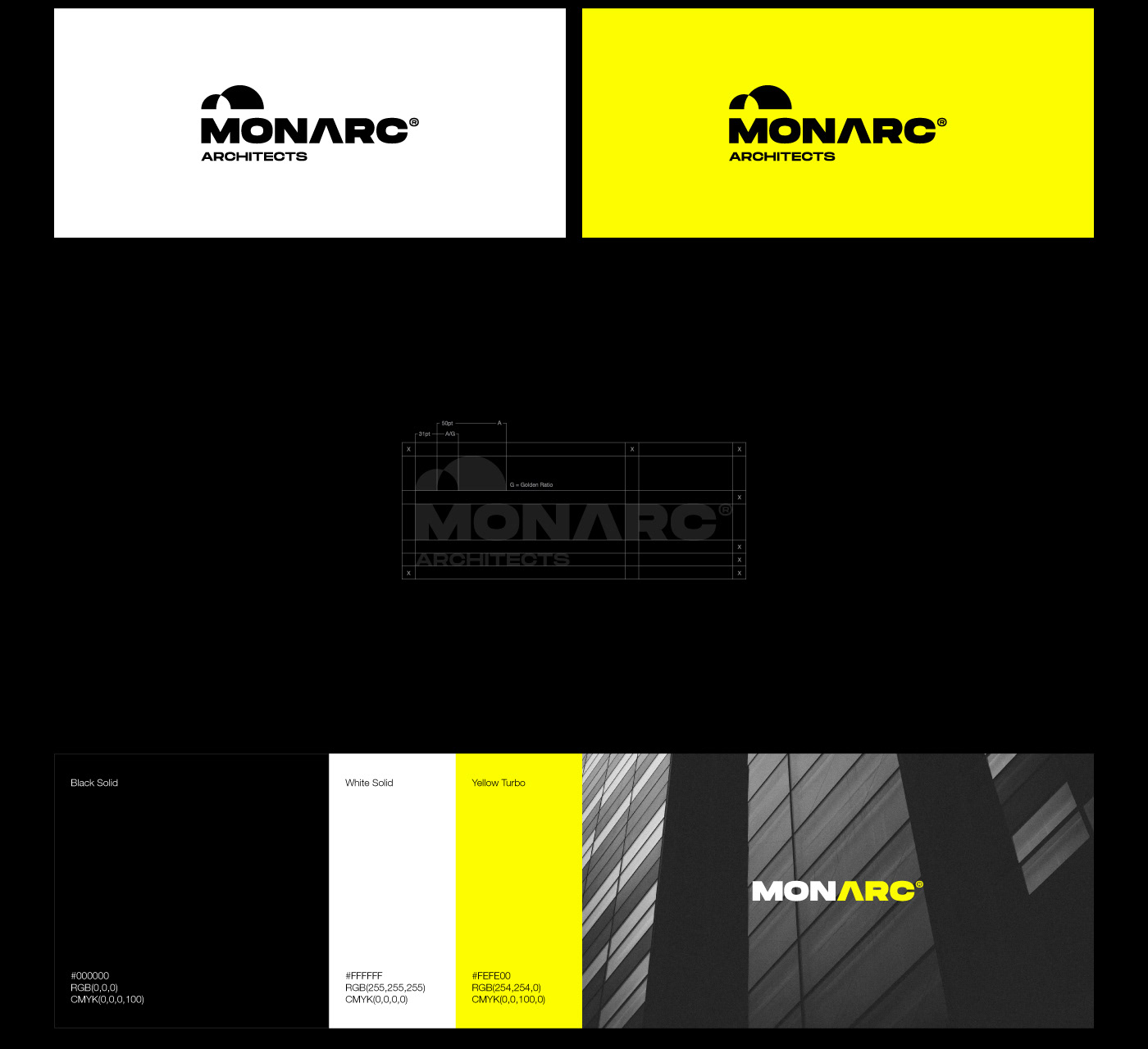 architecture bold brand identity branding  construction industrial Monarc interior design  logo