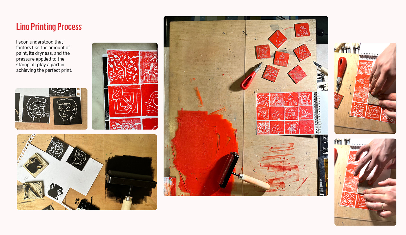 game tabletop game storytelling   linocut Linoprint folktale Playing Cards research diploma symbolism