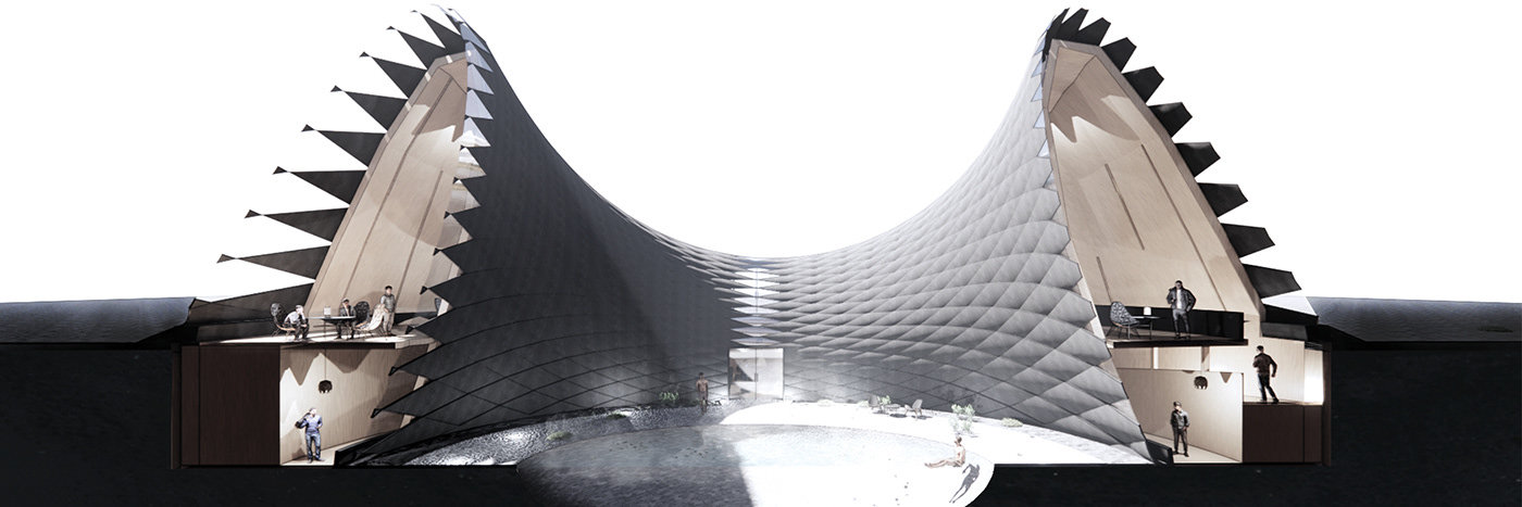 iceland nordic architecture design parametric Competition venue 3d modeling concept Visitor Centre