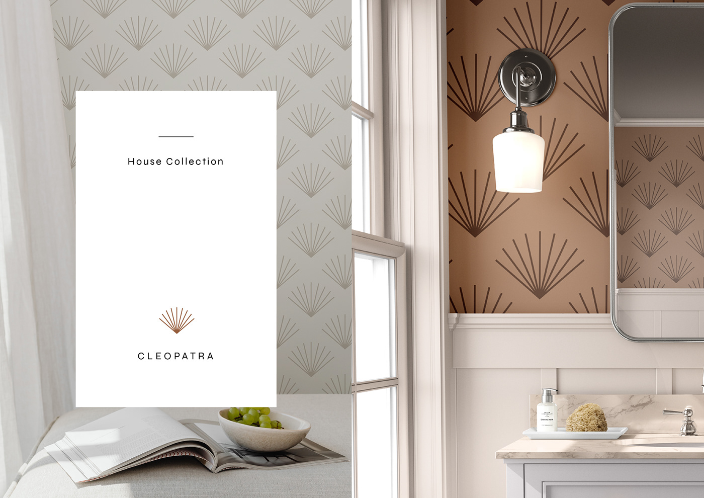 branding  copper decoration green home decor Logo Design packaging design pattern design  wallpaper wallpaperdesign