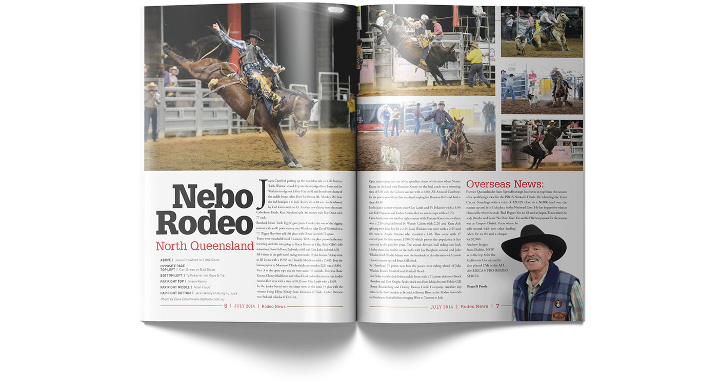magazine publication printed a4 Booklet colour rodeo cowboy cowgirl apra