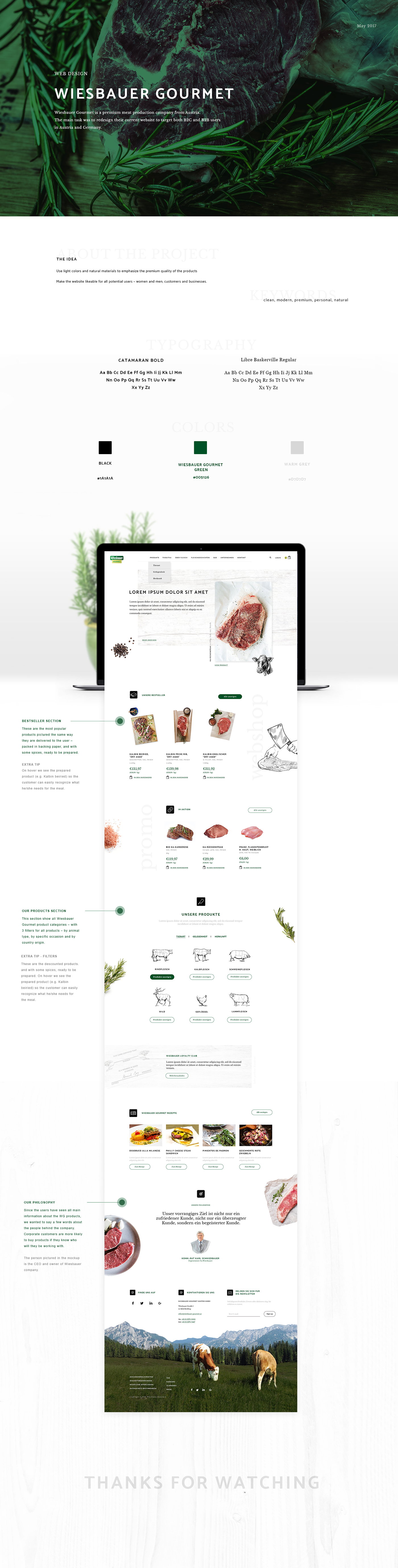 meat corporate website Web Design  redesign