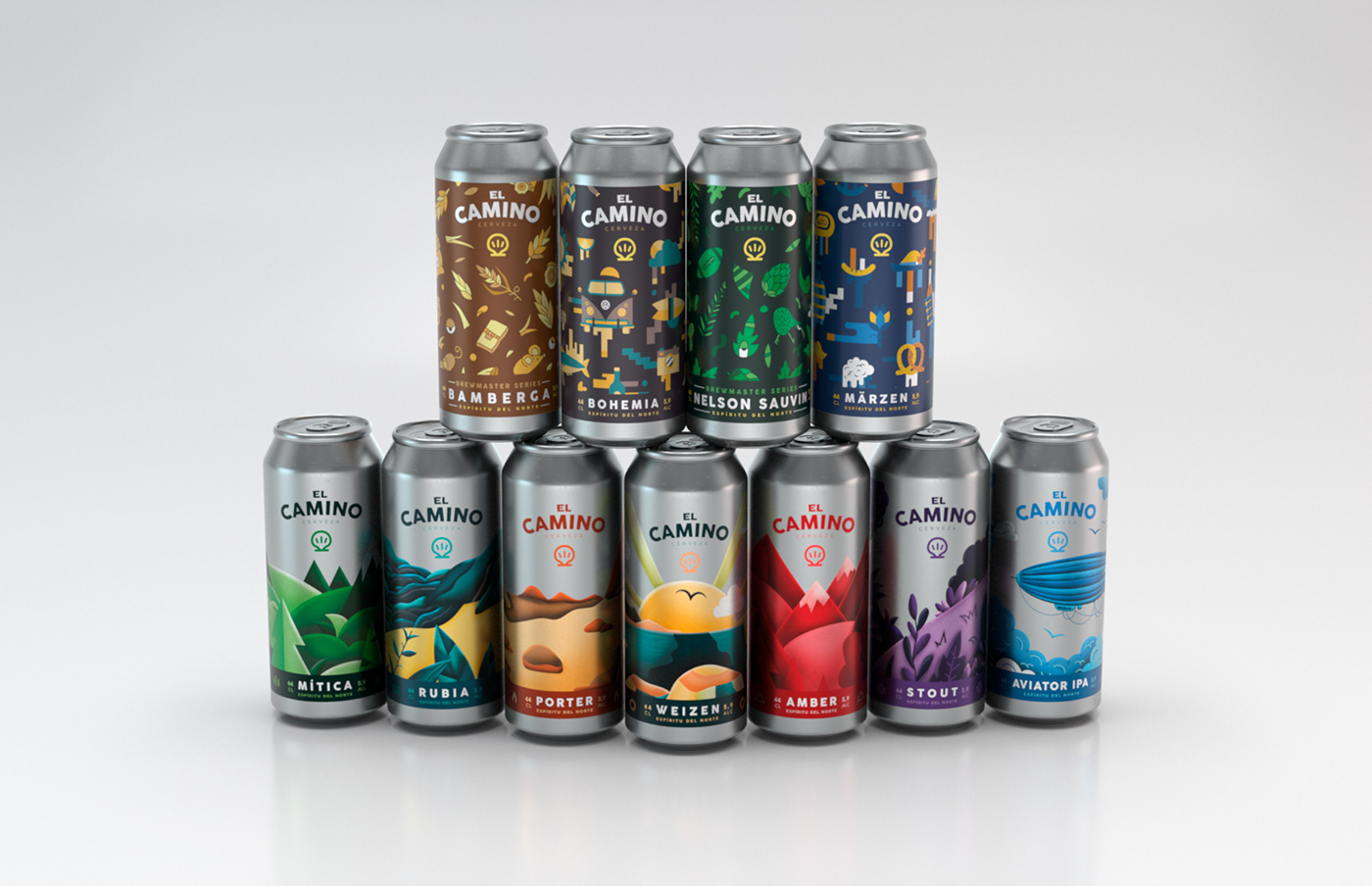 alvarogdesign beer brewery design graphic design  icons ILLUSTRATION  Nature Packaging