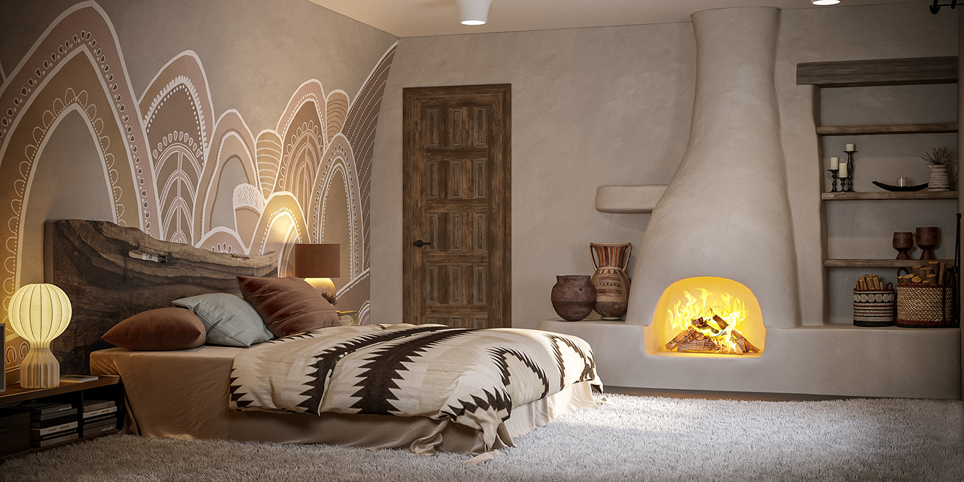 architecture archviz bed bedroom corona interior design  Render visualization