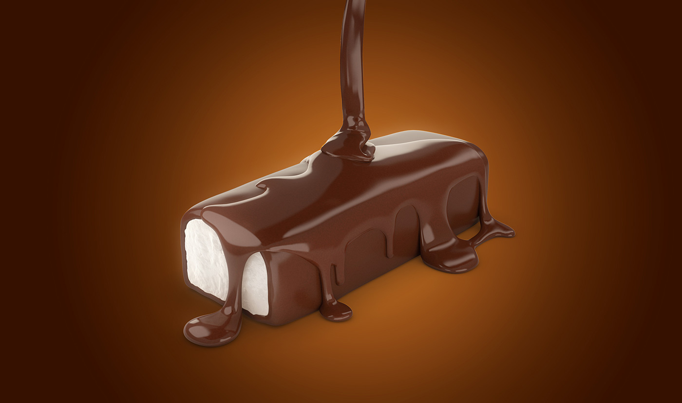 3D Nougat chocolate